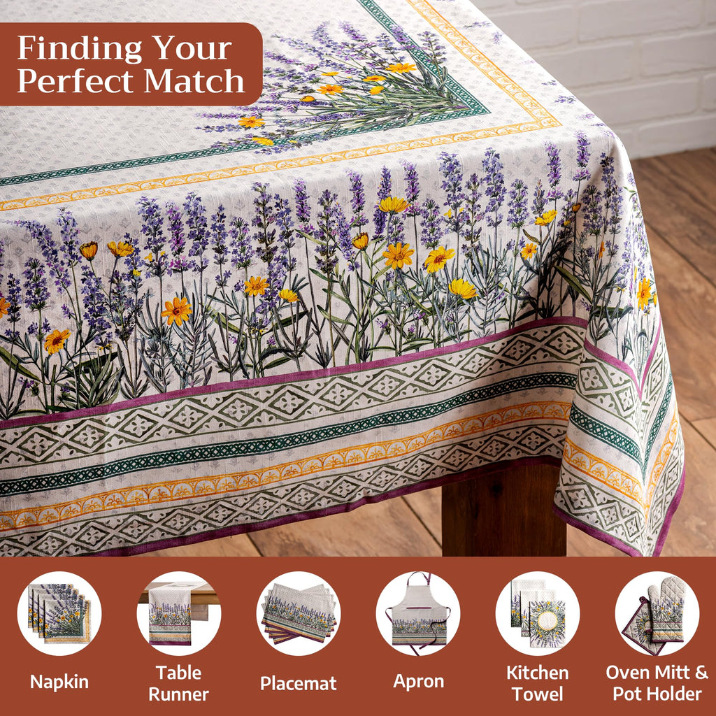Table Cloth Square Table Reusable 100% Cotton 54"x54"