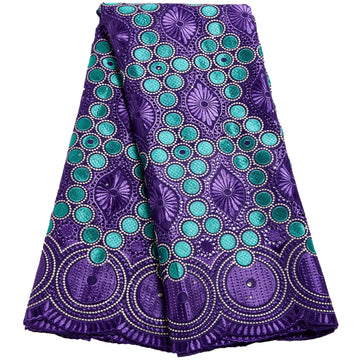 African Lace Fabric 5 Yards, Nigerian Water Soluble Textile Solid Guipure Cord Fabric Raw Material for Party Dress