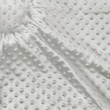 Minky Dot Fabric by The Yard, 1 Yard x 60 Inch Light Gray