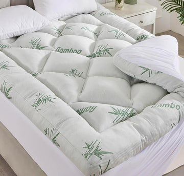 Full Size 3 inch Memory Foam Mattress Topper-Viscose Made from Bamboo Cooling Air Layer for Hot Sleepers,Thick Pillow