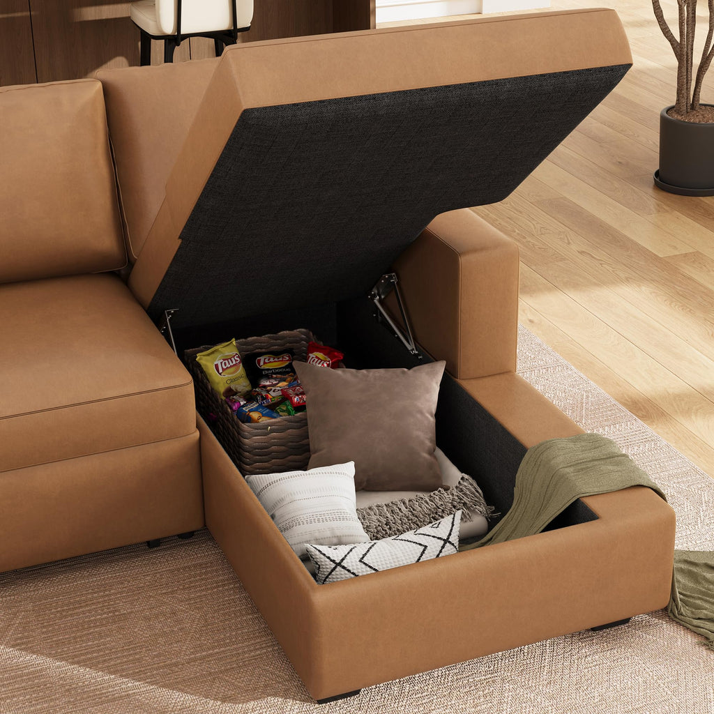 Sleeper Sectional Couch with Pull-Out Bed Sectional Sleeper Sofa Pull Out Bed with Storage Chaise, 6 Seaters Couch