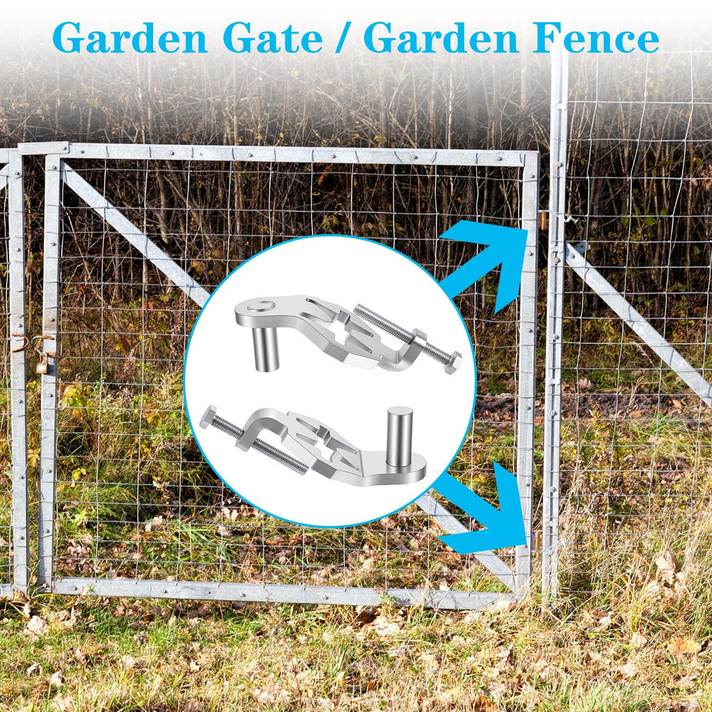 T-Post Gate Hinge Pins, Heavy Duty Gate Hanger, 5/8 Inch, 2 Pack, for Farm Garden and Backyard Gates, Easy to Install