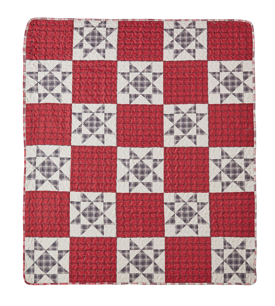 Hillcrest - Quilted Throw Blanket 50"x60" - Lightweight Throw Quilt for Accent, Decor, or Bedding - Lodge-Themed
