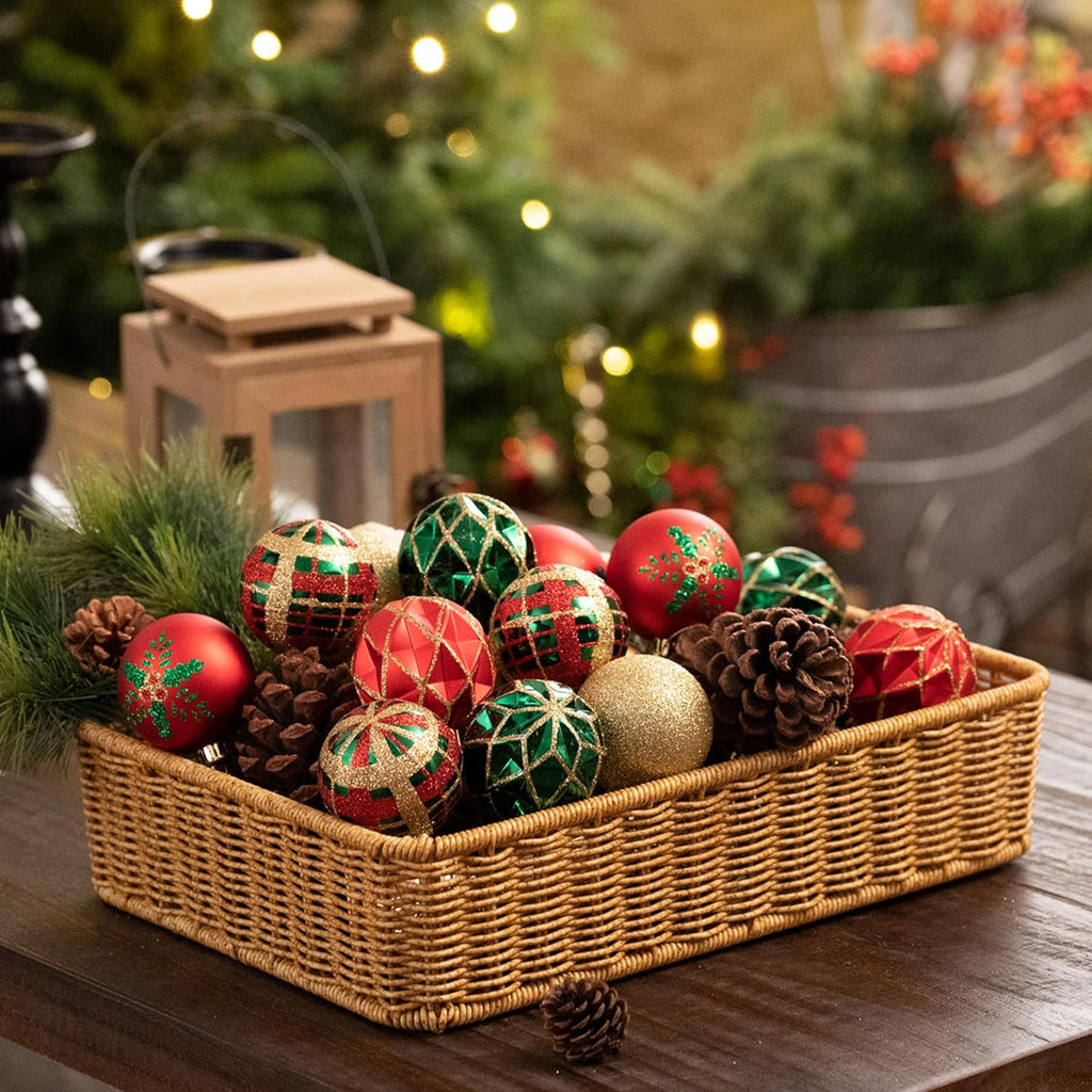 Christmas Tree Decorations Ball Ornaments 2.36 Inches - Set of 30