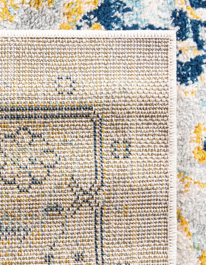 Madeline Vintage Rug - 10' x 14' Gray Easy-Clean Rug - Traditional Medallion Design