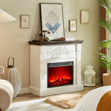 Electric Fireplace with Mantel, 40" Electric Fireplace, Fireplaces Entertainment Center