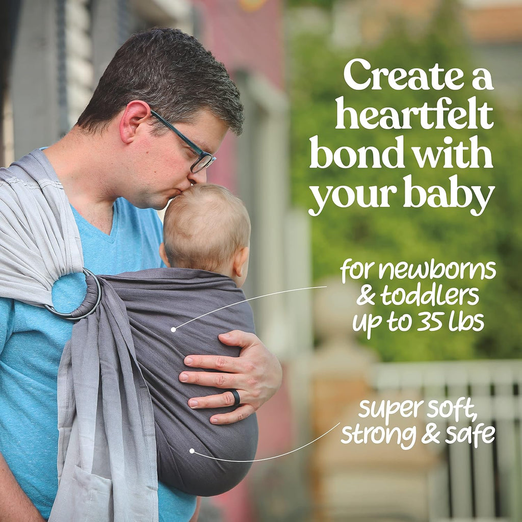 Ring Sling Baby Carrier, Soft Linen Baby Sling, Baby Wrap, Comfort, Style, and Giving Back - Carry Your Little One