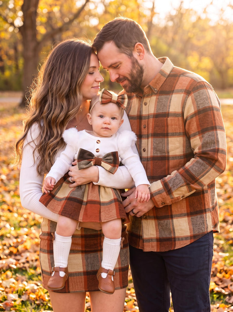 Toddler Baby Girl Plaid Dress Fall Winter Outfits