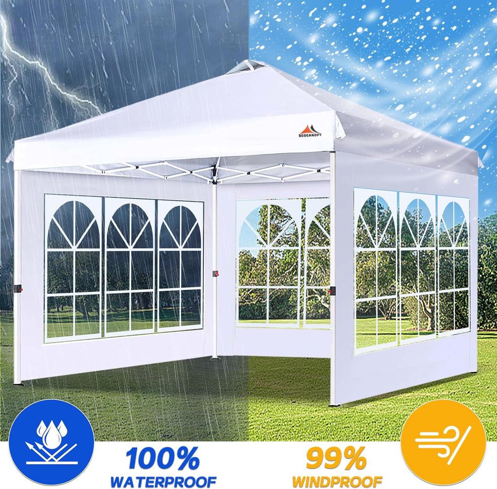 Church Window Sidewall for 12x12 Canopy Frame, 3 Pack Sunwalls Only,(Dark Gray)