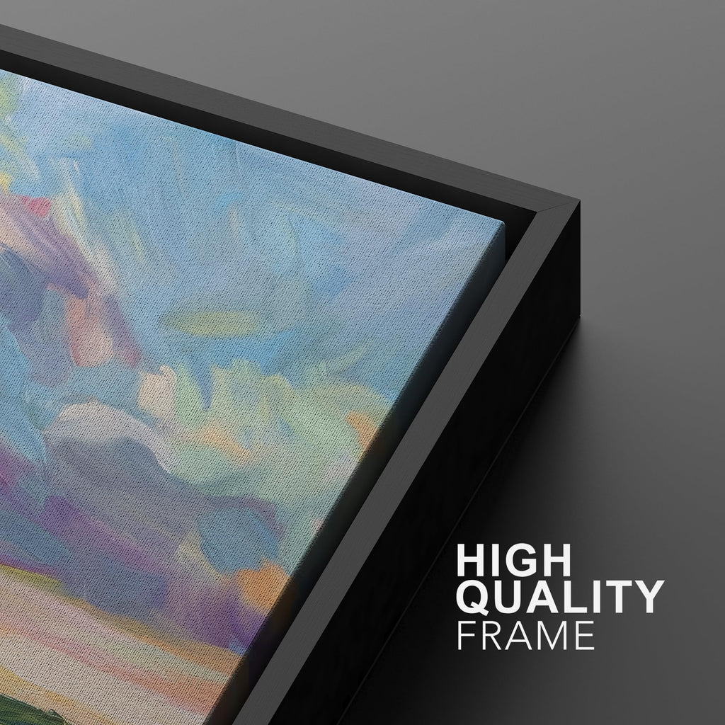 Framed Wall Art Print Colorful Impressionist Sky Reflection Landscape Illustrations Modern Art Decorative Bohemian