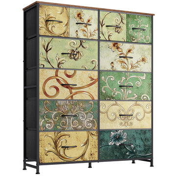 Tall Fabric Dresser, 12 Drawer Dressers, Chest of Drawers