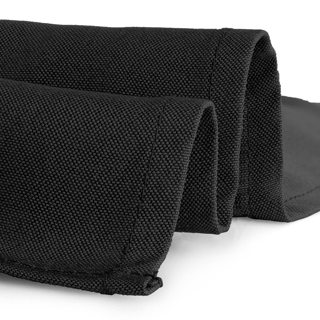 Rectangle Tablecloth - 90 x 132 Inch Black Table Cloth for 6 Foot Tables with Floor-Length Drop - Heavy Duty Washable