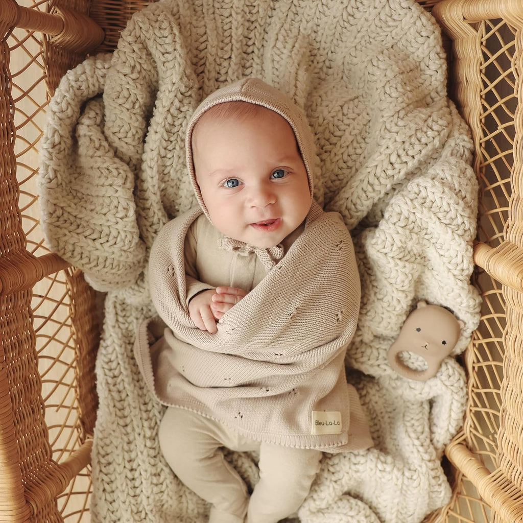 Baby Gift Set - Organic Cotton Newborn Blanket Essentials, Thoughtful Baby Shower & New Baby Gift for Boys & Girls