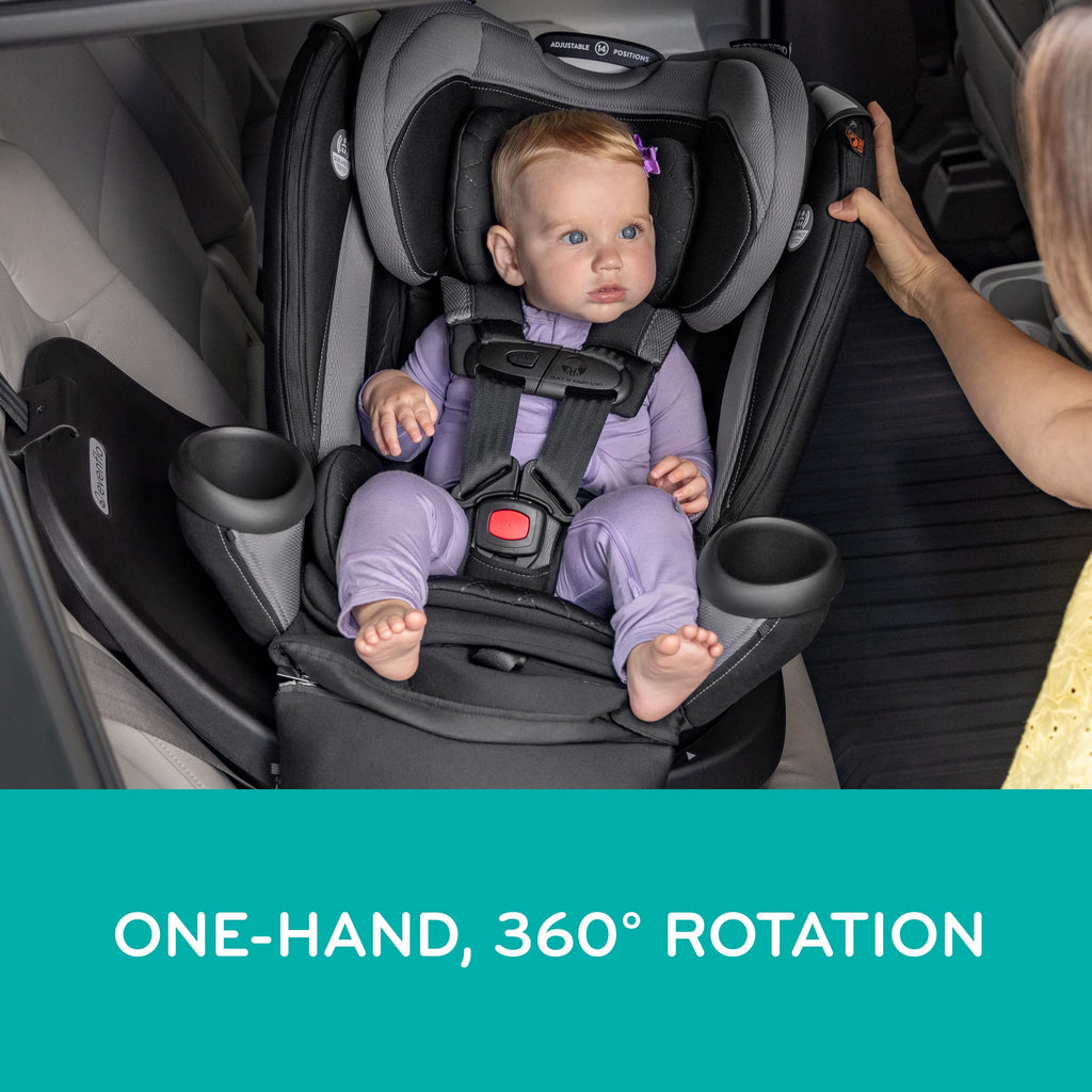 Evenflo Revolve360 Extend Convertible Car Seat with 360 Degree Rotation, Extended Rear-Facing, Forward-Facing