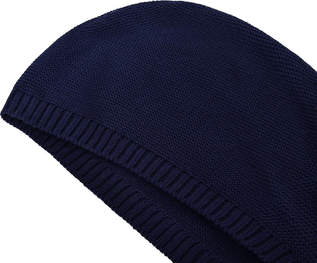 Baby Boys' Hooded Cardigan, Soft Knit Ribbed Button Closure Sweater
