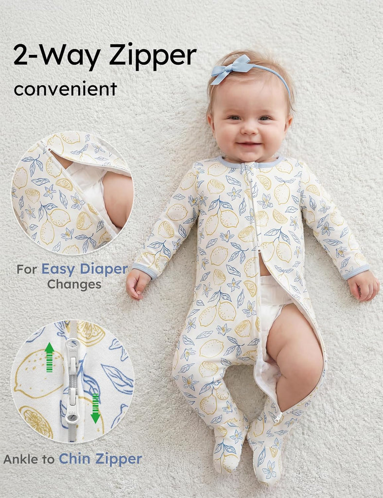 Baby Pajamas 100% Organic Cotton Sleepers Boy Girl Clothes