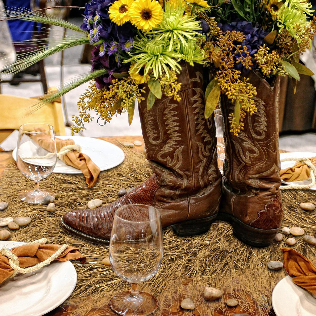 Fake Hay Table Placemats for Western Fall Party Decor