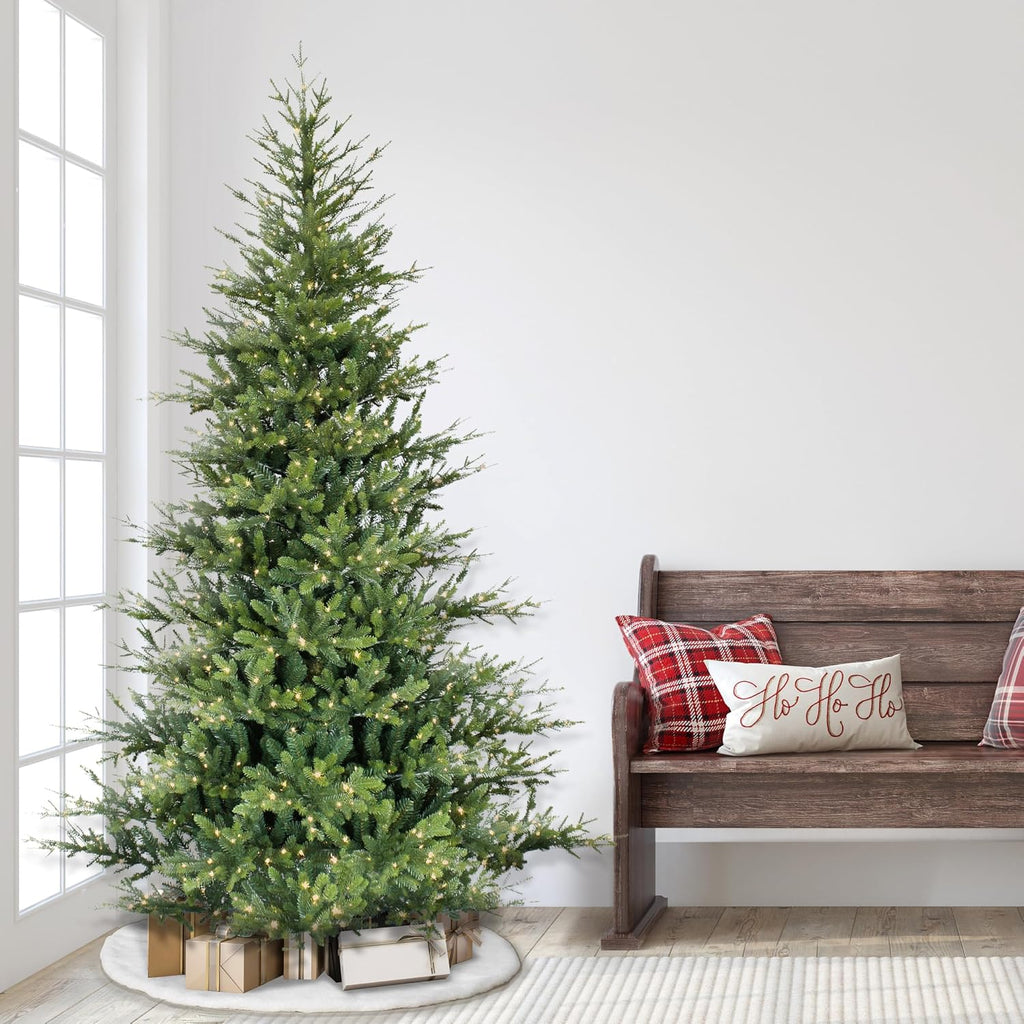 7.5 Foot Pre-Lit Alberta Spruce Artificial Christmas Tree with 1,000 Warm White LED Lights