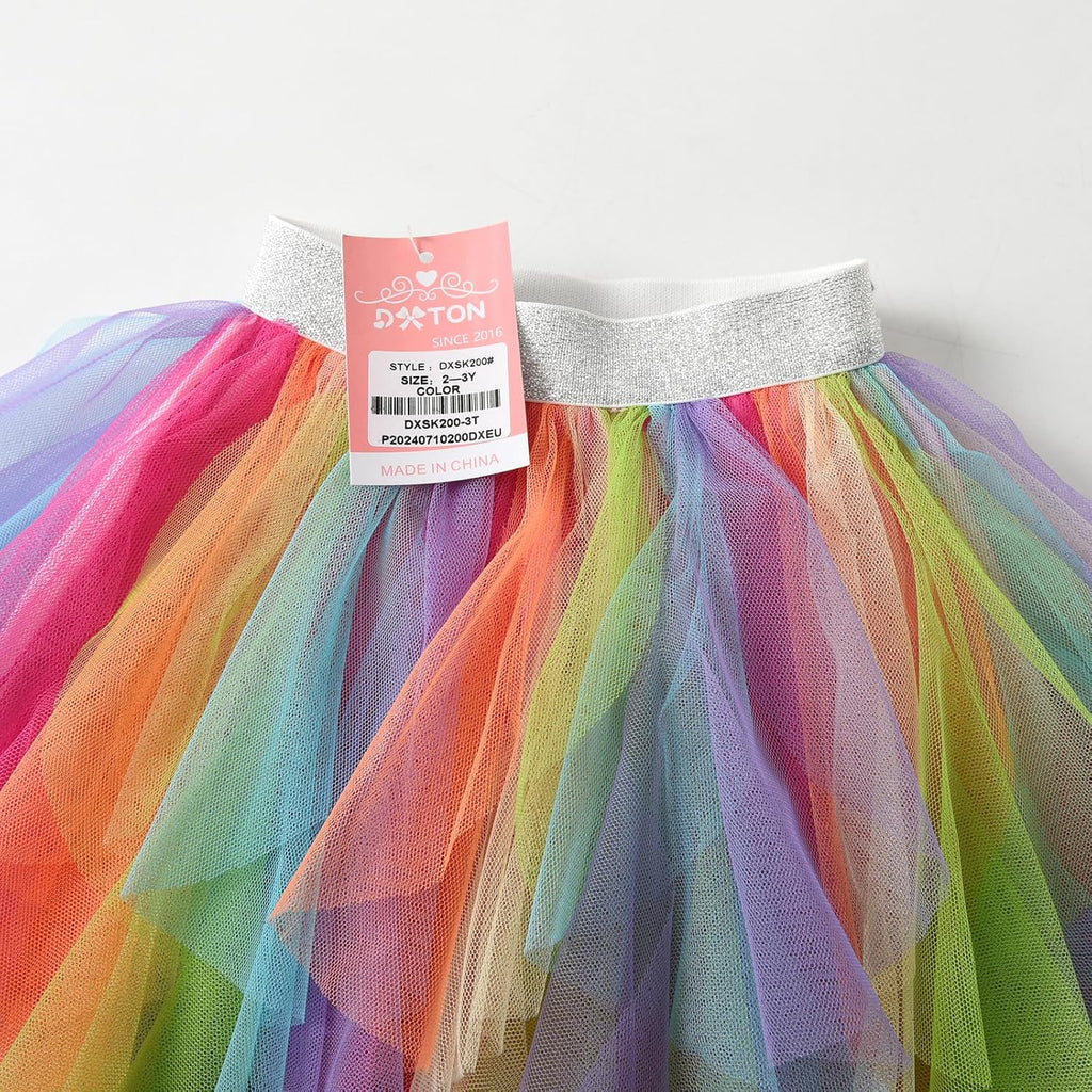 Girls Skirt Tutu for Toddler Party Multicoloured Tulle Outfits