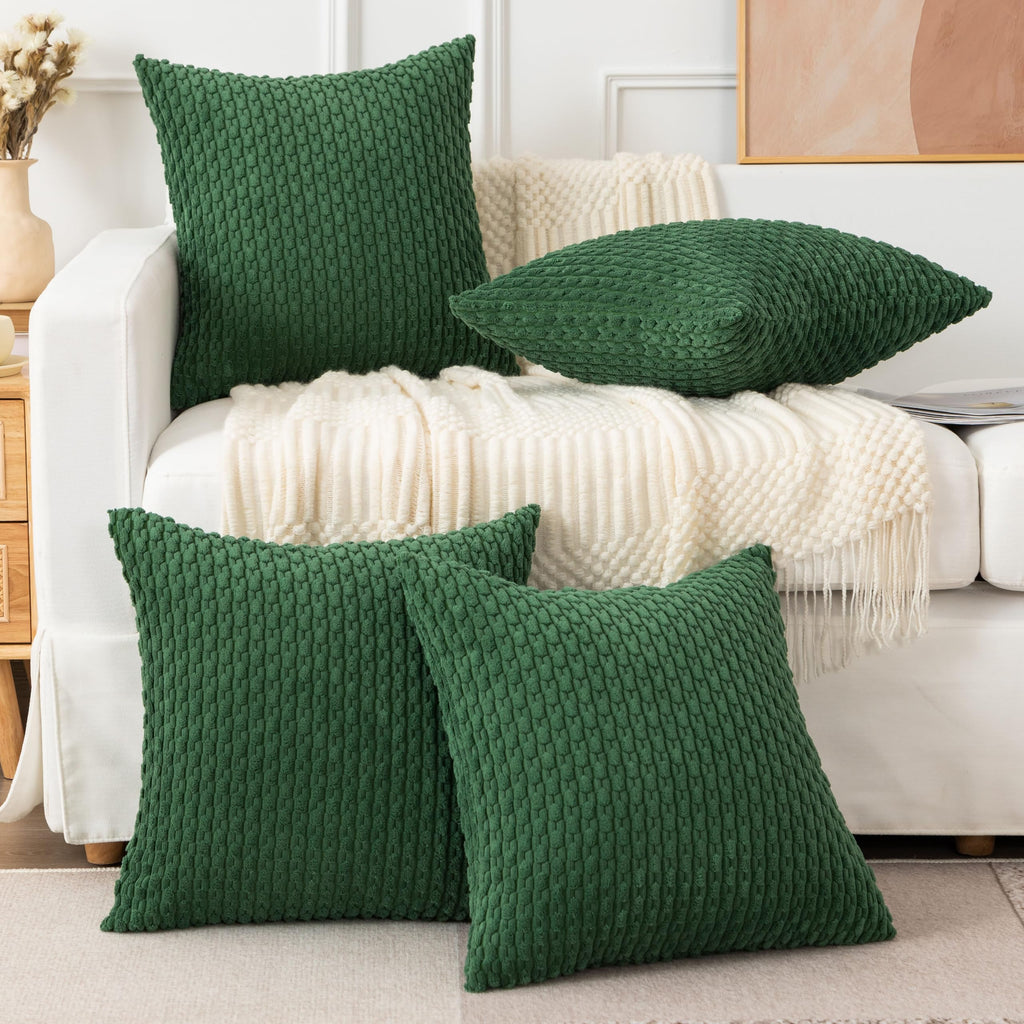 Soft Corduroy Decorative Pillow Cover 26x26 Inch Boho Striped Throw Pillow Cover Modern Home Decor for Sofa Living