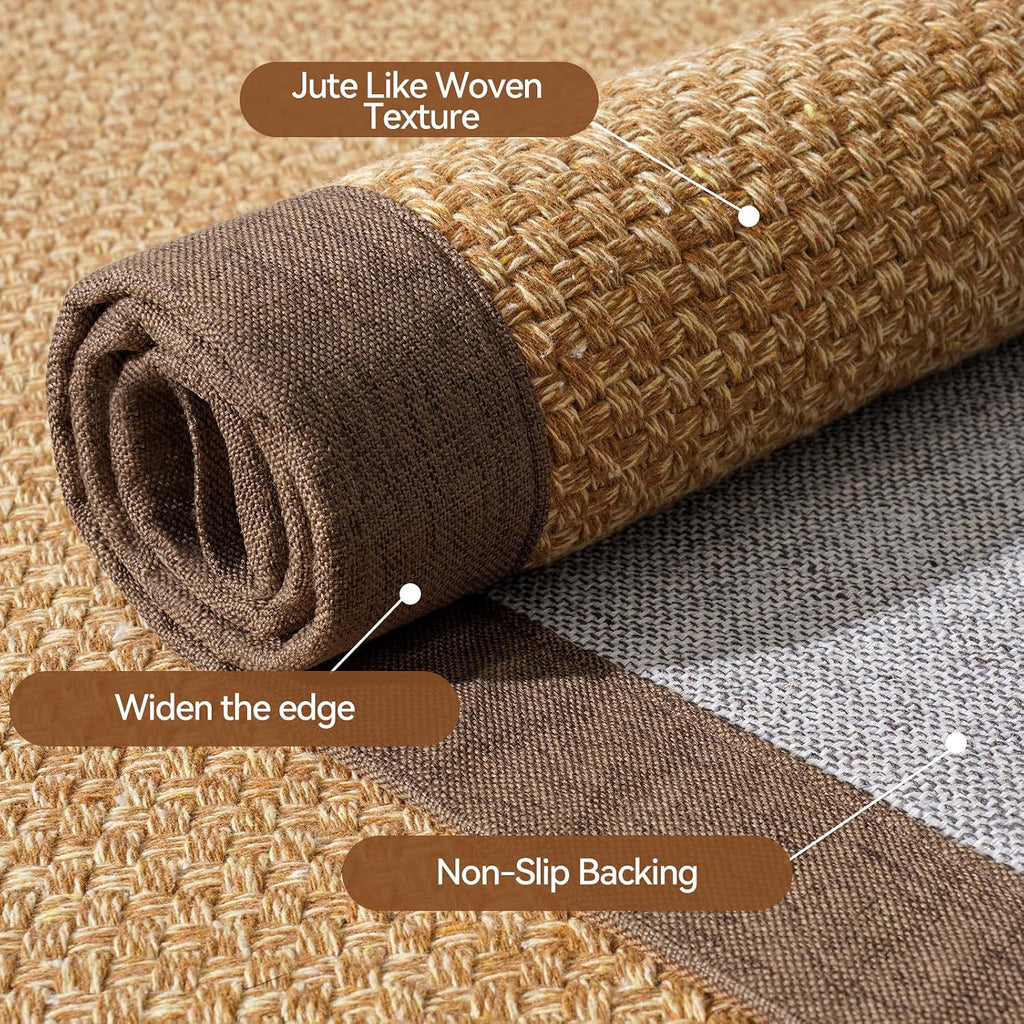 Indoor Entryway Area Rug Front Doormat Non Slip Absorbent Brown 2'x3'