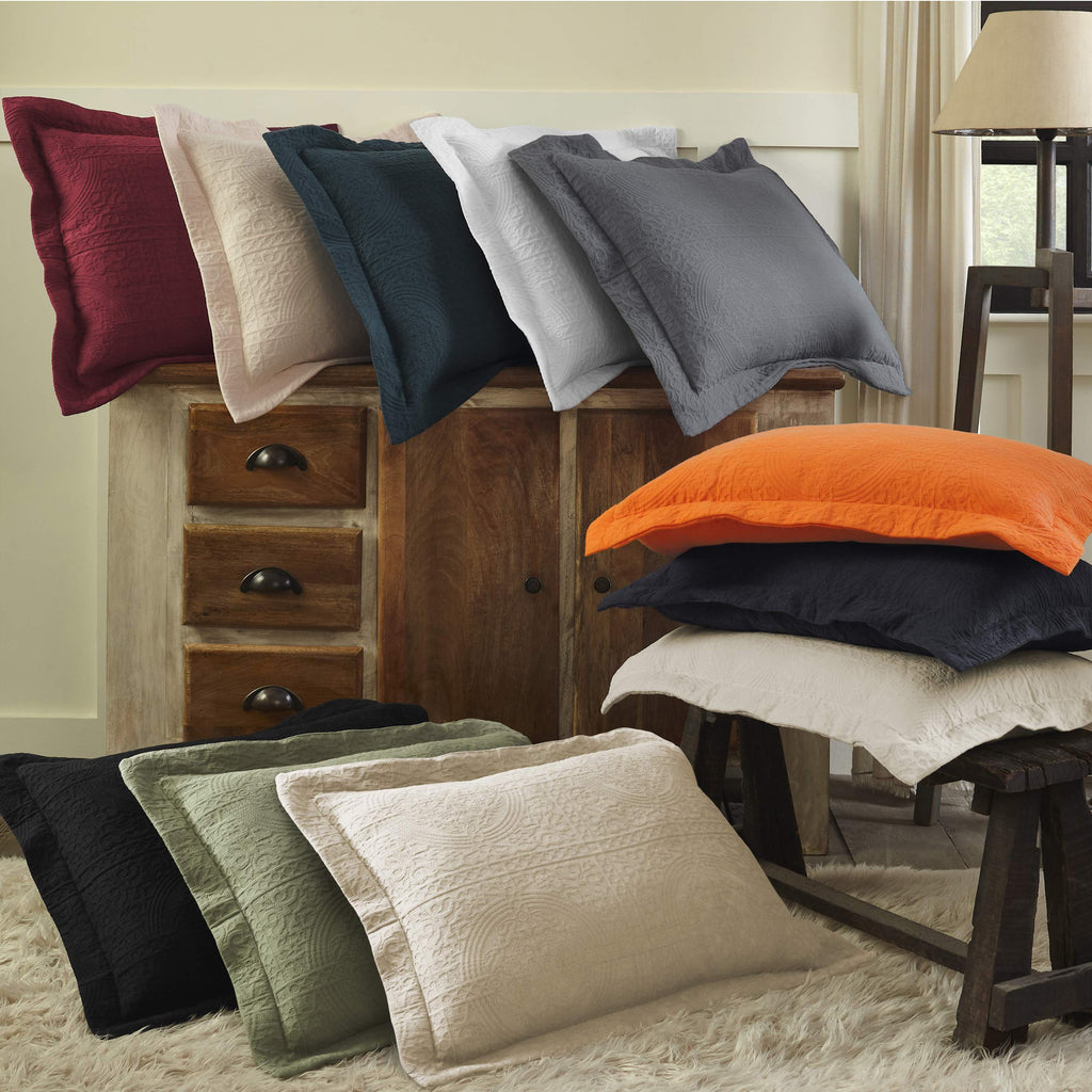 Cotton Bedspread, Jacquard Woven Matelasse Bedding, Full, Mandarin