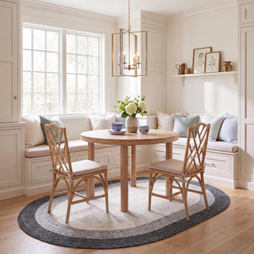 Braided Wool Oval Rug 6'x9', Farmhouse Grey & Ivory BRD903A