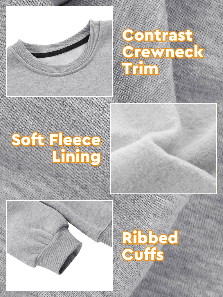 4 Pack Girls Fleece Cotton Sweatshirts Long Sleeve Casual Clothing