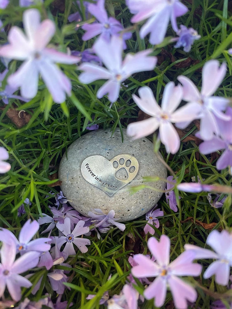 Comforting Dog Memorial Gift - Sympathy or Condolence Gift for Loss of Pet - Forever in My Heart Stone