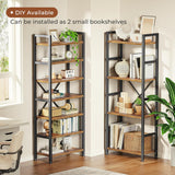 Triple Bookshelf, Bookcase with 11 Open Display Shelves, Wide Book Shelf Book Case, 4 Tier, Brown,ABC009Z