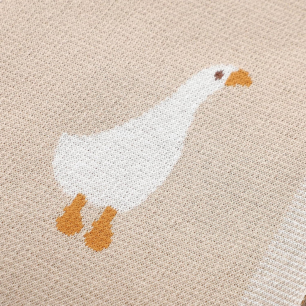 Baby Blanket Knit Receiving Boys Girls Cute Goose Blanket