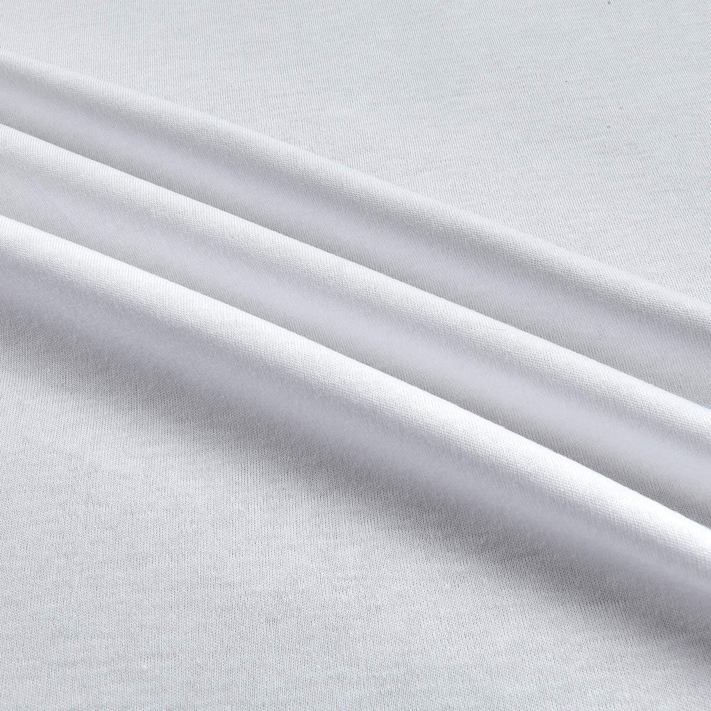 Cotton Interlock Stretch Knit White, Fabric by the Yard