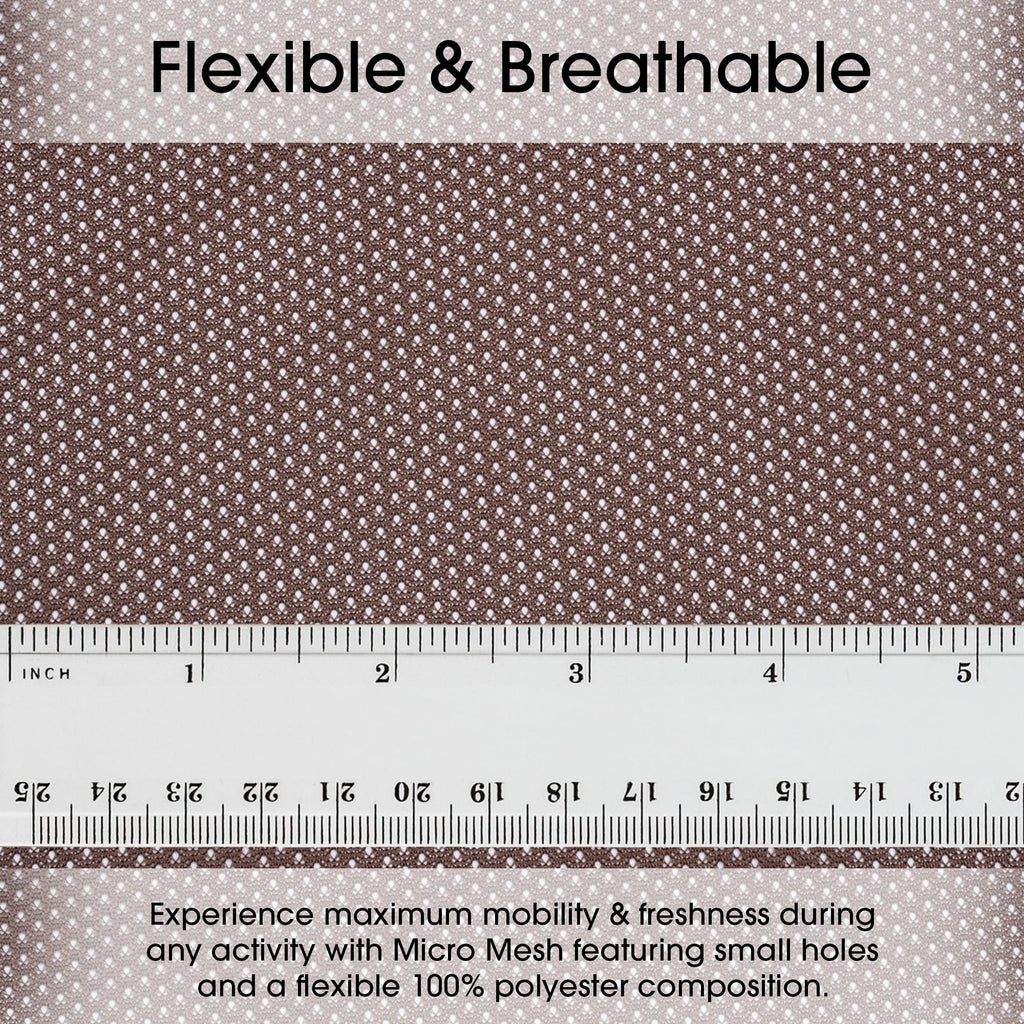 Textiles 3 Yard Bolt Brown Micro Mesh Athletic Jersey Fabric