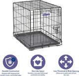 24-Inch iCrate for Small Breeds, 12-20 lbs, Single Door Folding Dog Crate with Divider Panel