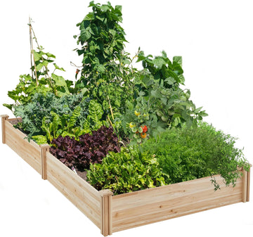 Wooden Raised Garden Bed Outdoor Planter Box, Wood | Made of fir wood, this raised planter provides simple setup