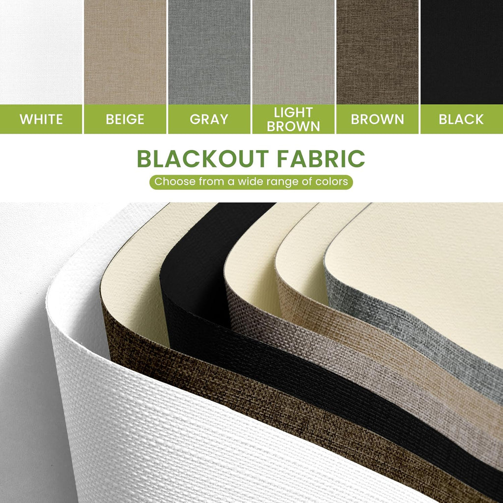 No Drill No Tools Blackout Cordless Roller Shades | Easy Install Roller Blinds Thermal Insulated Windows Shades for