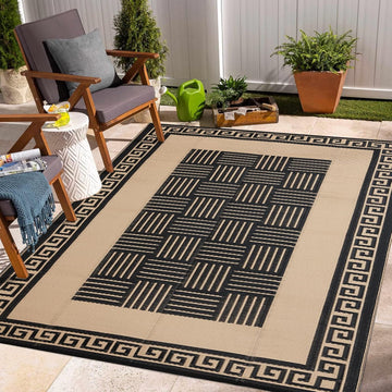 Outdoor Rug Waterproof, Reversible Outdoor Plastic Straw Rug