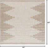 Eris Outdoor Area Rug - Outside Porch Patio Rug Carpet - No Pile Rug - Waterproof Rug - Geometric - 