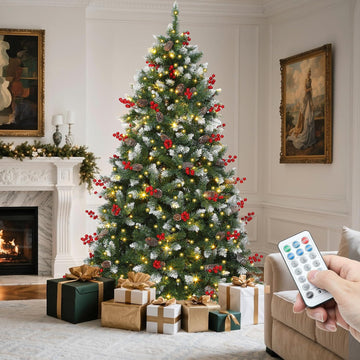 Prelit Pre-Decorated Christmas Tree with Remote
