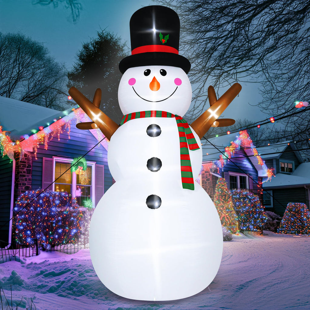 18 FT Christmas Inflatable Snowman, Giant Blow Up Snowman Outdoor Decor