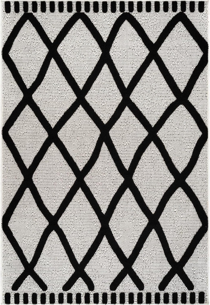 Modern Rug 10x14 Luxury Diamond Pattern Large Micro Loop Area Rugs Soft High-Low Pile Stain Resistant Easy to Clean