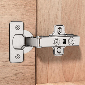 2 Pack 1 Pair Precision-Engineered Frameless Full Overlay Soft Close Cabinet Hinges, European Hinges for Cabinets