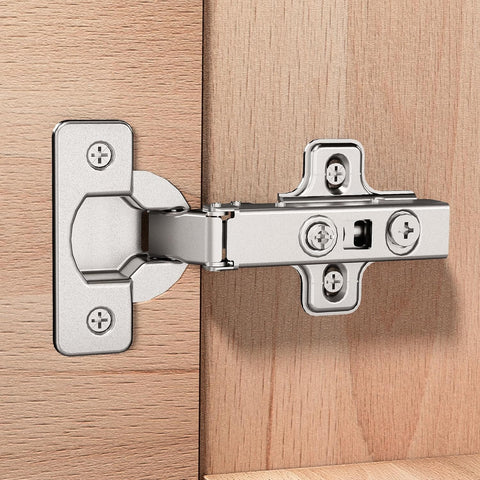 2 Pack 1 Pair Precision-Engineered Frameless Full Overlay Soft Close Cabinet Hinges, European Hinges for Cabinets