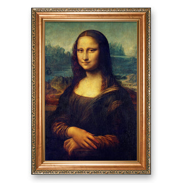 Mona Lisa by Leonardo da Vinci, Italian Style Gold Embossed Framed Art