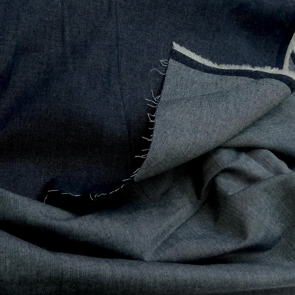 5.5OZ Denim Thin Poplin By The Yard 57" Wide Indigo 2yards