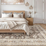 Vintage Living Room Area Rug 10x14 - Large Soft Washable Oriental Traditional Distressed Farmhouse R