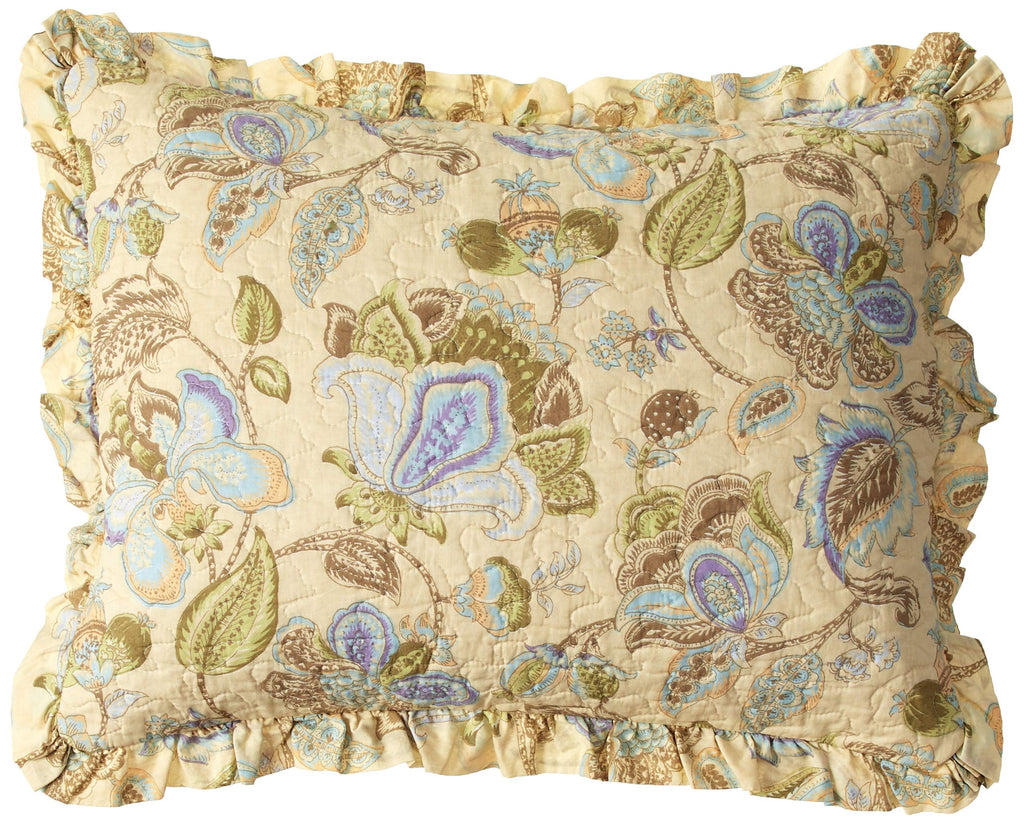 100% Cotton Authentic Patchwork Quilted Daybed Set, 5 Piece, Blooming Prairie
