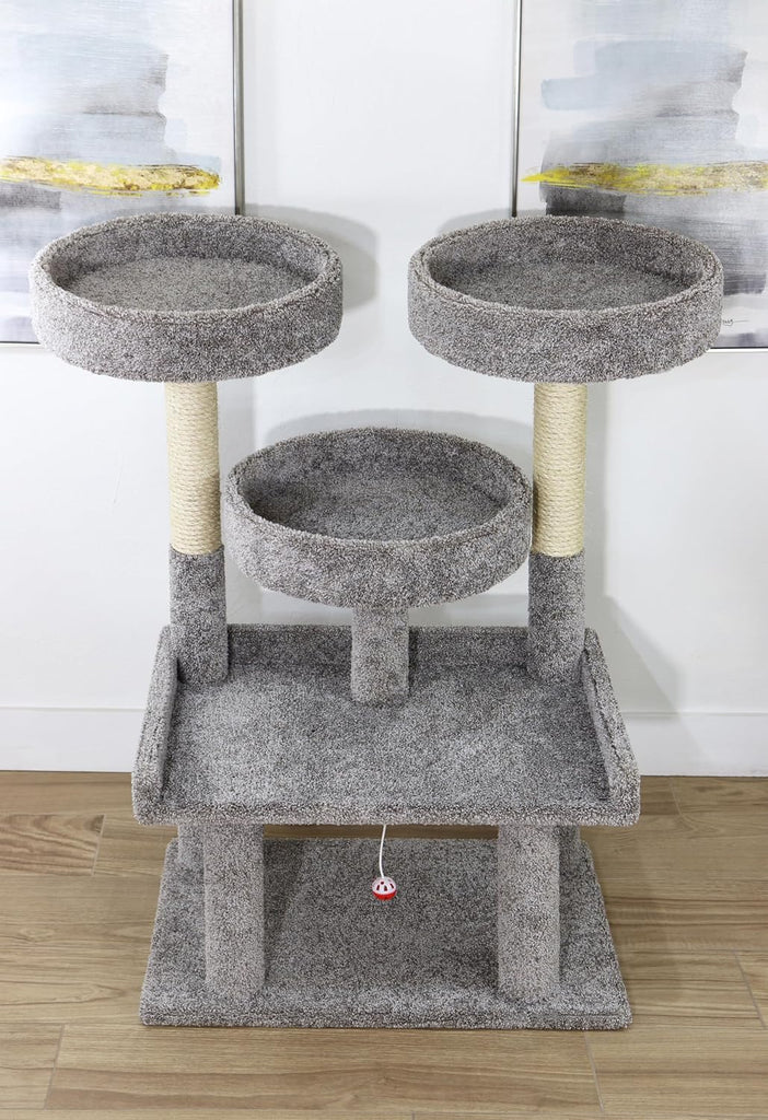 46′′ XXL Heavy Duty Cat Tree - Extra-Large, Sturdy Indoor Cat Tower with Multiple Perches, Sisal Scratch Posts &