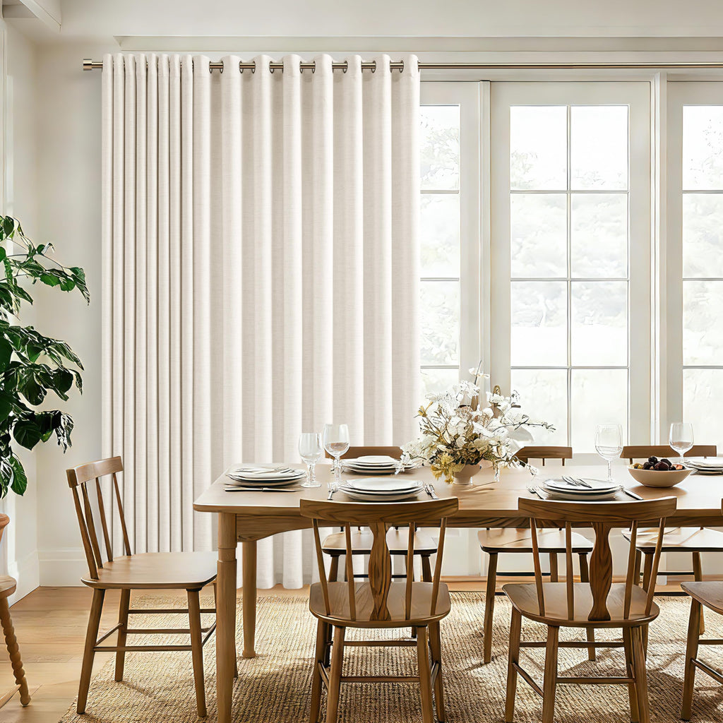 Extra Wide Curtains Linen 100 Inch Wide 84 Inch Length Ivory