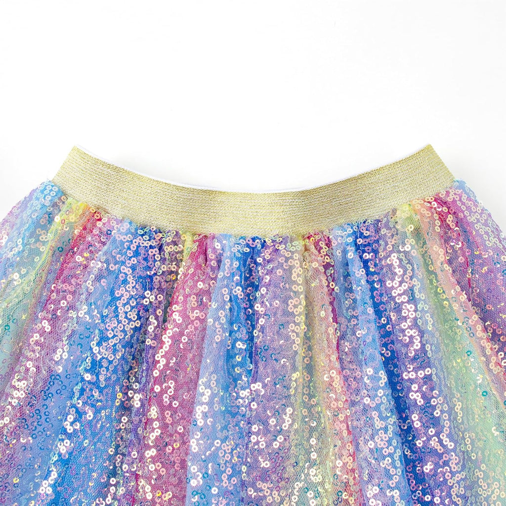 Girl Sequin Tutu Skirt Kids Holiday Short Skirt